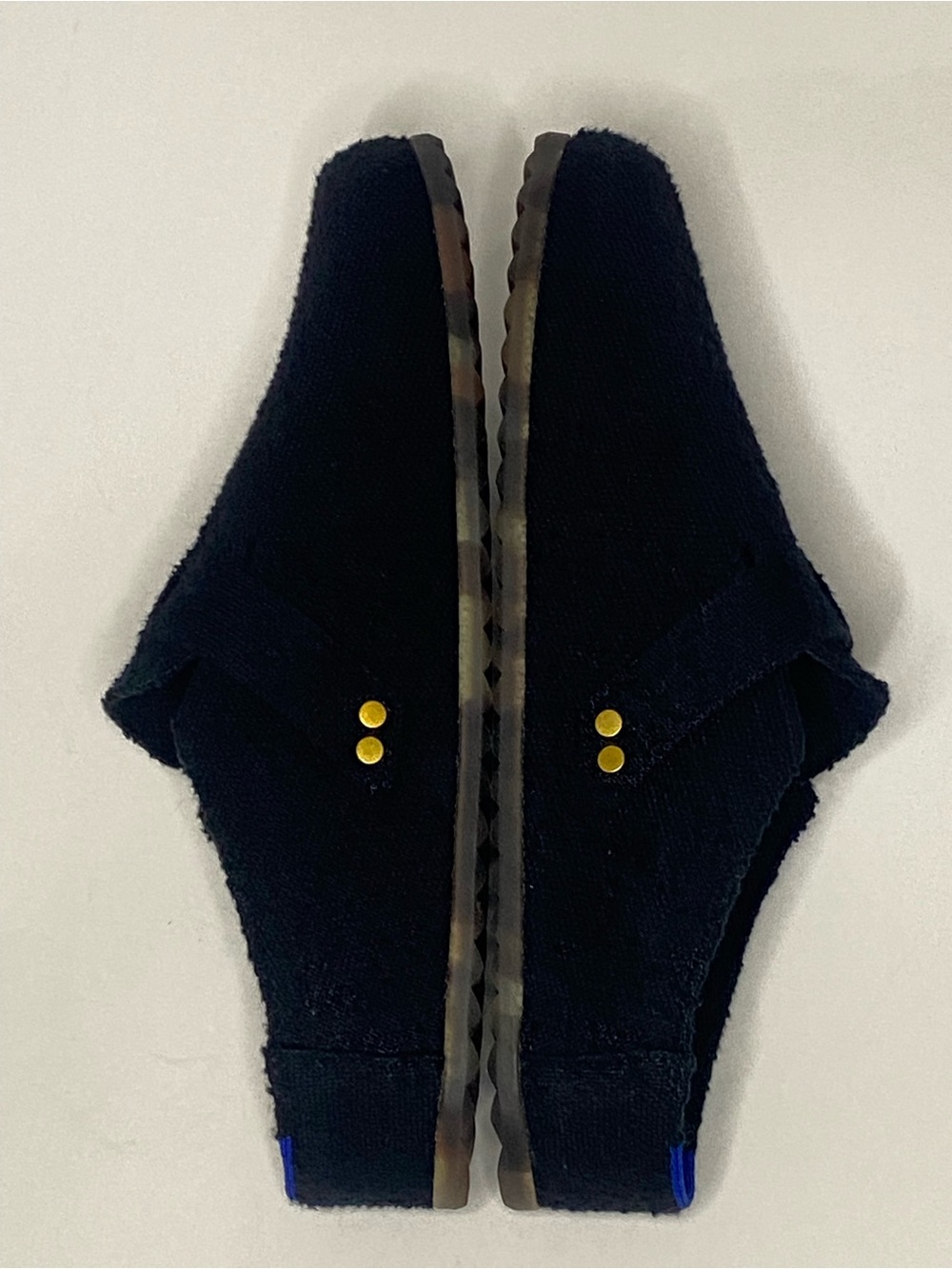 Rothy’s The Buckle Clog Soft Black Bouclé Gold Buckle W11 M10 - Picture 10 of 13
